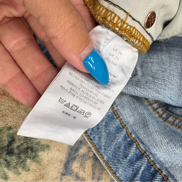 FREE PEOPLE Vixen Cigarette Jeans Vintage Indigo Blue Denim Distressed Size 29 - Picture 7 of 10